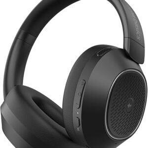 Amazon Basics Pro Series ANC Over Ear Wireless Headphones, Hybrid ANC (Up to 38 dB), Bluetooth 5.3, 28 Hr Playtime, Noise Cancelling with Mic, 40mm Drivers, Ergonomic Foldable Design, Black