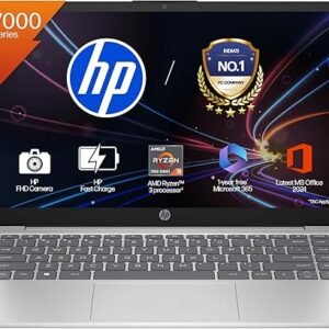 HP 15, AMD Ryzen 3 7320U (8GB DDR4, 512GB SSD) FHD, Anti-Glare, Micro-Edge, 15.6''/39.6cm, Win11, M365 Basic(1yr)* Office24, Silver, 1.59kg, fc0500AU, FHD Camera w/Privacy Shutter Laptop