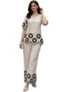 Women's Khadi Cotton Embroidered Kurta Pant Set