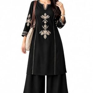 Women's South Cotton Embroidered Kurta Palazzo
