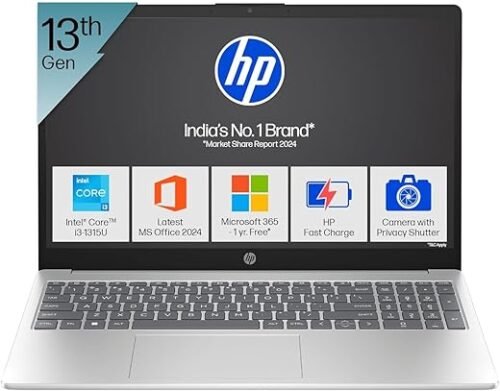 HP 15, 13th Gen Intel Core i3-1315U Laptop (8GB DDR4,512GB SSD)