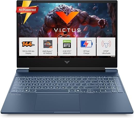 HP Victus, AMD Ryzen 7 7445HS, 4GB RTX 2050, 16GB DDR5
