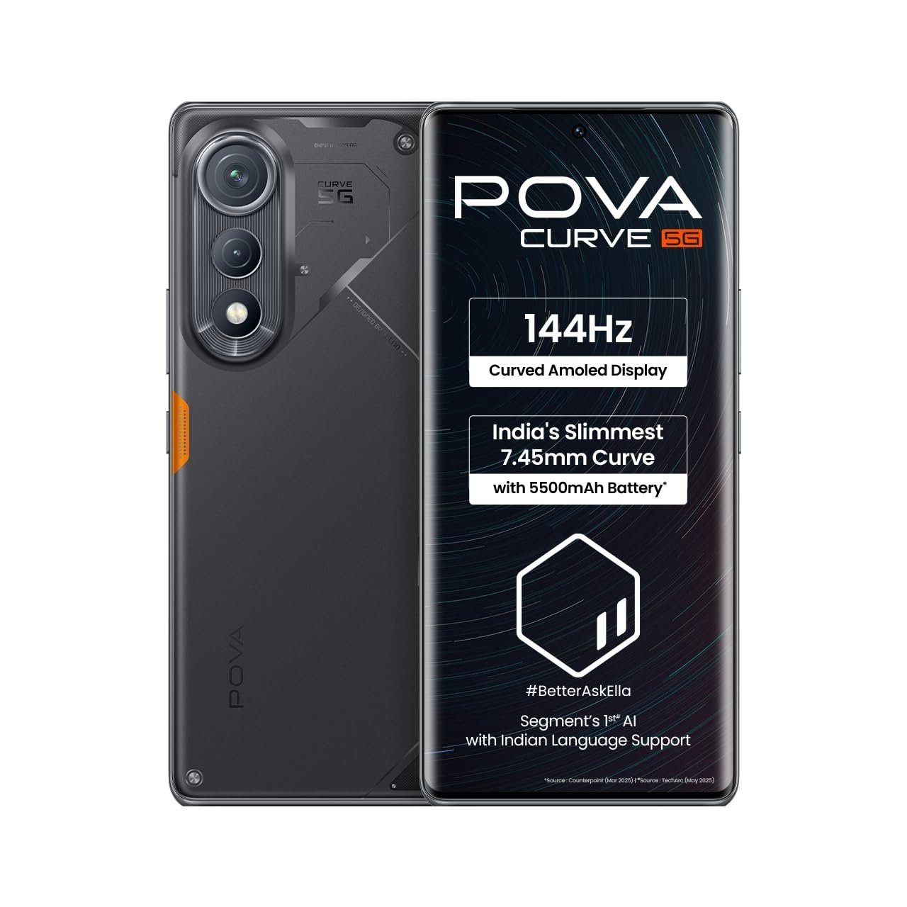 POVA Curve 5G (Geek Black, 8GB+256GB)