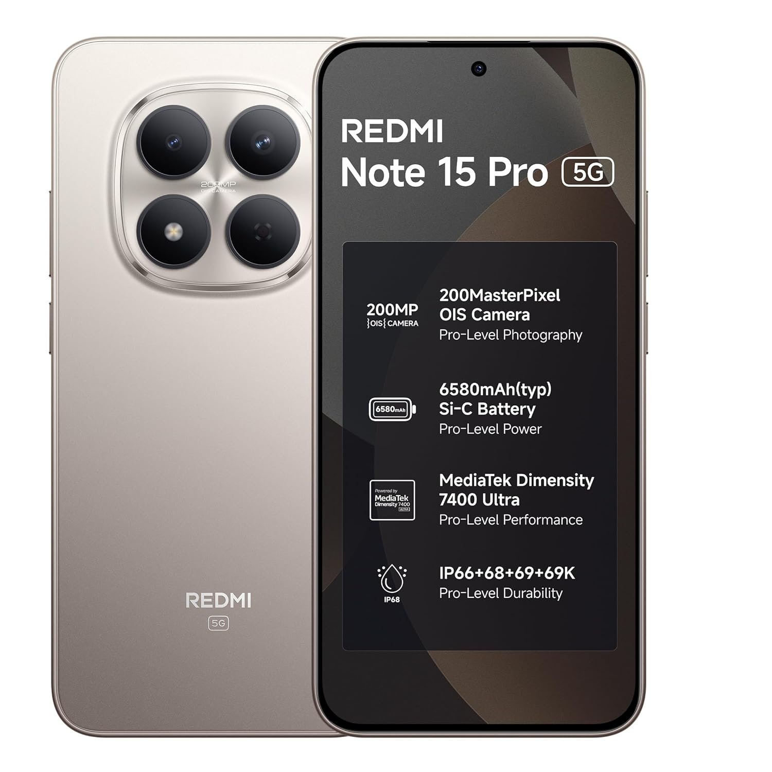 REDMI Note 15 Pro 5G (Silver Gray, 8GB+128GB) | 200MasterPixel