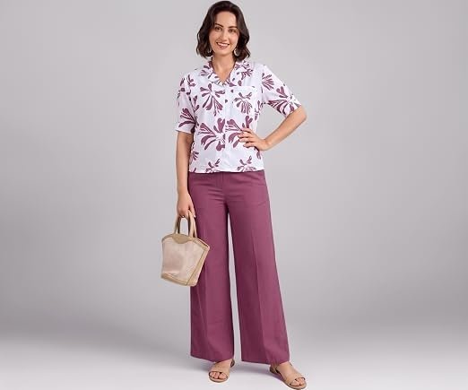 TOPLOT Women’s Cotton Blend Printed Co-ord Set